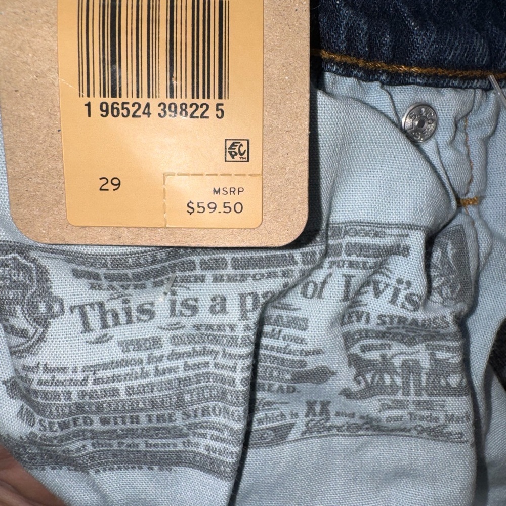 Levi's Dark Blue 501 Cutoff Denim Shorts - Picture 6 of 7